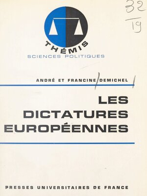 cover image of Les dictatures européennes